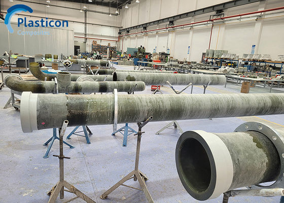 Tubo GRP resistente alla corrosione ASME Tubo di scarico in fibra di vetro marina