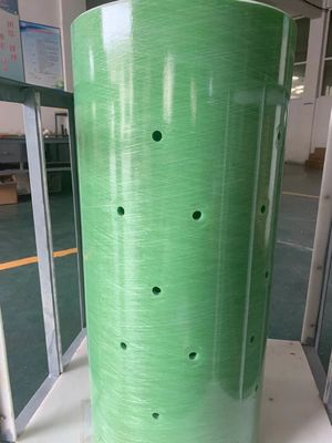 Tubo di fibra di vetro di resina verde da 3 pollici con connessione a filo