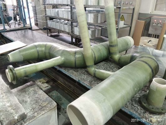 Tubo in FRP di pressione 50PSI-150PSI Tubo rinforzato in vetro verde