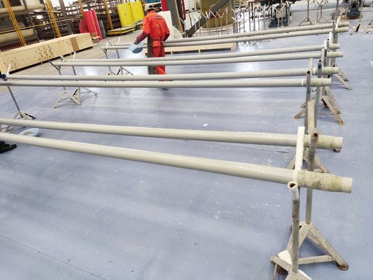 Tubo di fibra di vetro in FRP DIN grigio con spessore CLB di 2 mm per costruzioni